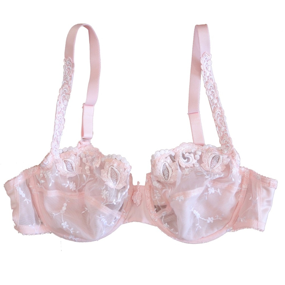 Vintage Conturelle Pink Lace Underwire Bra